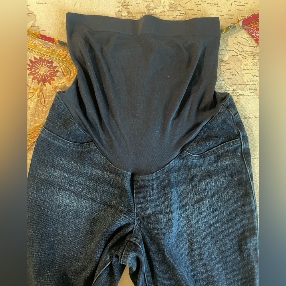Spanx Maternity Skinny Jeans Dark Wash Size Small EUC - Picture 4 of 14